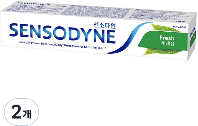 센소다인 후레쉬 치약 민트향, 100g, 2개