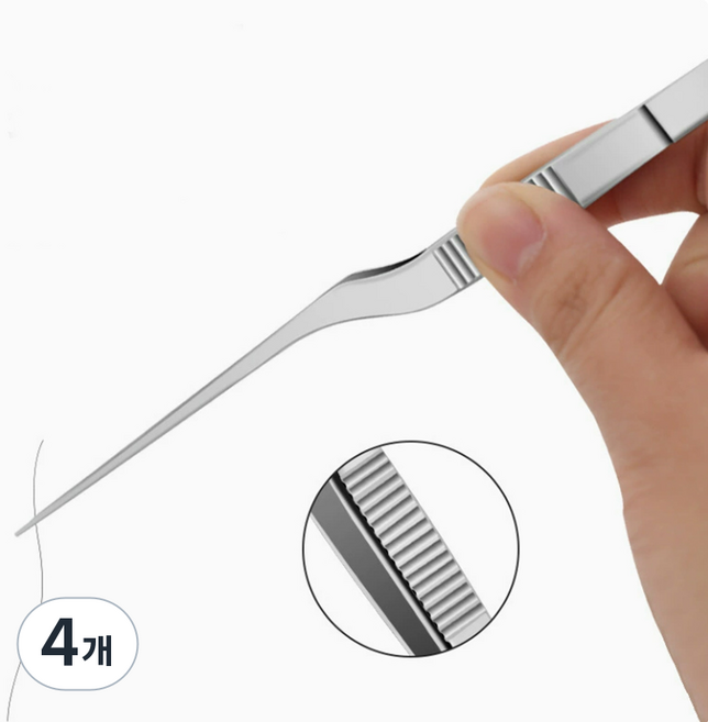 보우마켓 귀집게 핀셋, 4개, 1개입