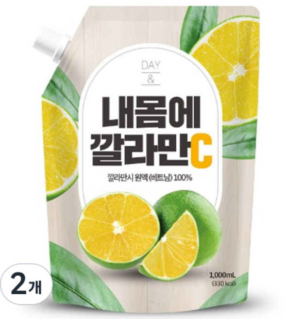 데이앤 내몸에 깔라만시 1L, 2개