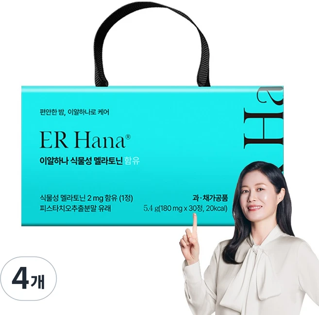 이알하나 식물성 멜라토닌 함유, 4개, 30정 - 쿠팡