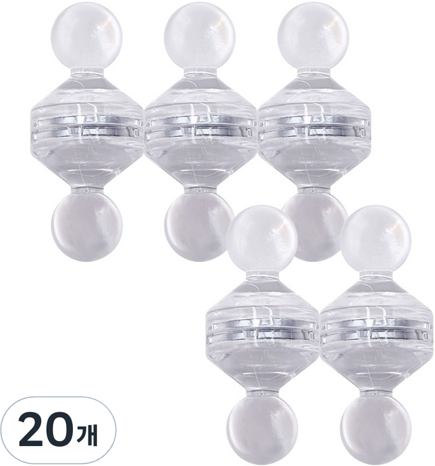 초강력 네오디움 투명 스탬프 자석, 21X26mm, 20개