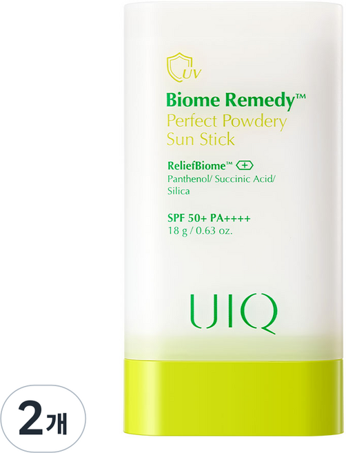 유이크 바이옴 레미디 퍼펙트 보송 선스틱, 2개, 18g