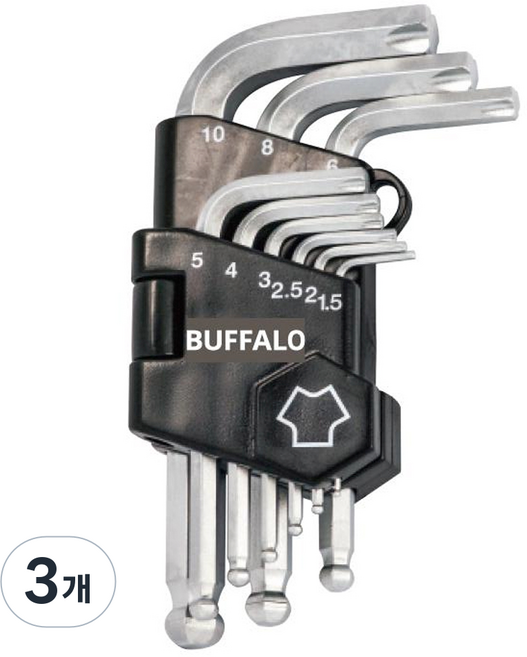 세신버팔로 리무버 볼렌치 9종 세트 숏 SB-BWS9SR, 3개