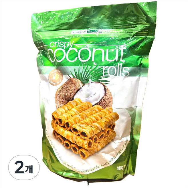 코스트코 트로피컬 필드 크리스피 코코넛롤 웨하스, 2개, 400g