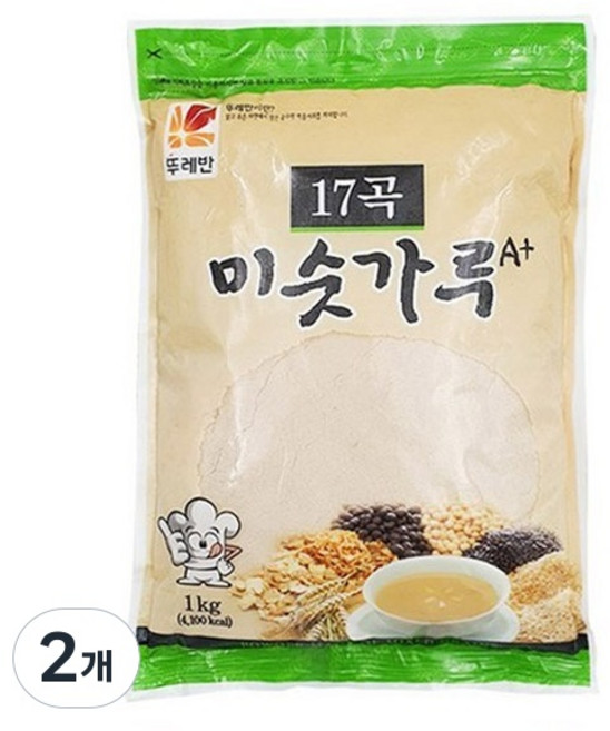 [뚜레반] 17곡 미숫가루 A+, 1kg, 2개