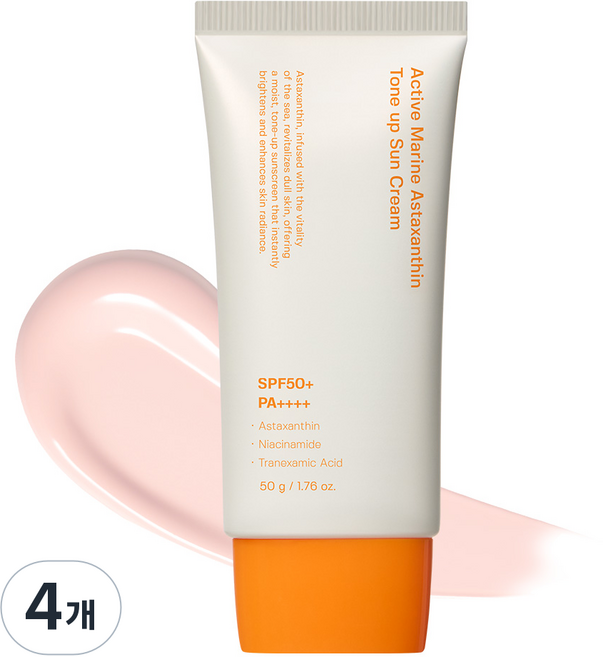 성분에디터 마린아스타잔틴 기미 개선 핑크 톤업 선크림, 50g, 4개