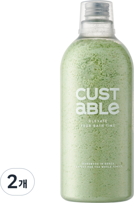 올데이커스터블 거품 입욕제 초대용량 파우더형 배쓰밤 그린, 2개