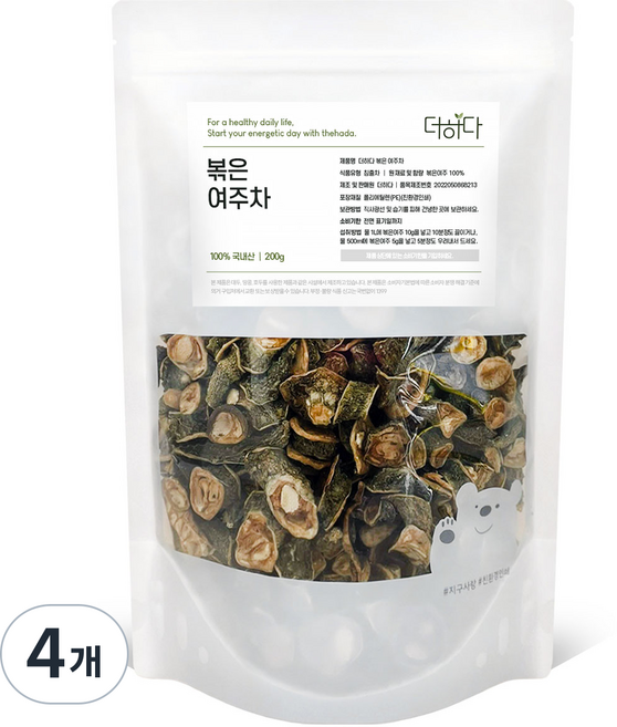 더하다 볶은 국산 여주차, 1개입, 4개