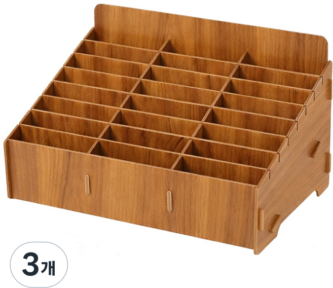 홈에이드 집중모드 스마트폰 보관함, 3개, 브라운 24구