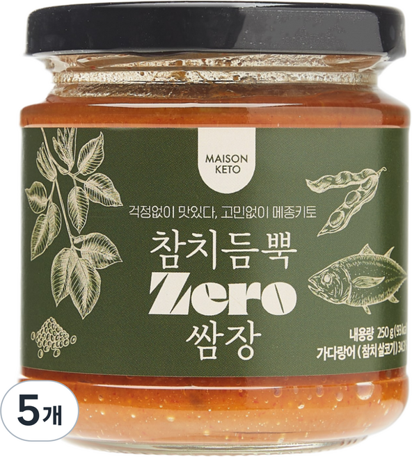 참치듬뿍 제로쌈장, 5개, 250g
