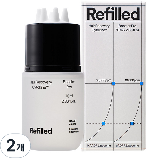리필드 사이토카인 완성형 탈모 헤어토닉 부스터 프로, 70ml, 2개
