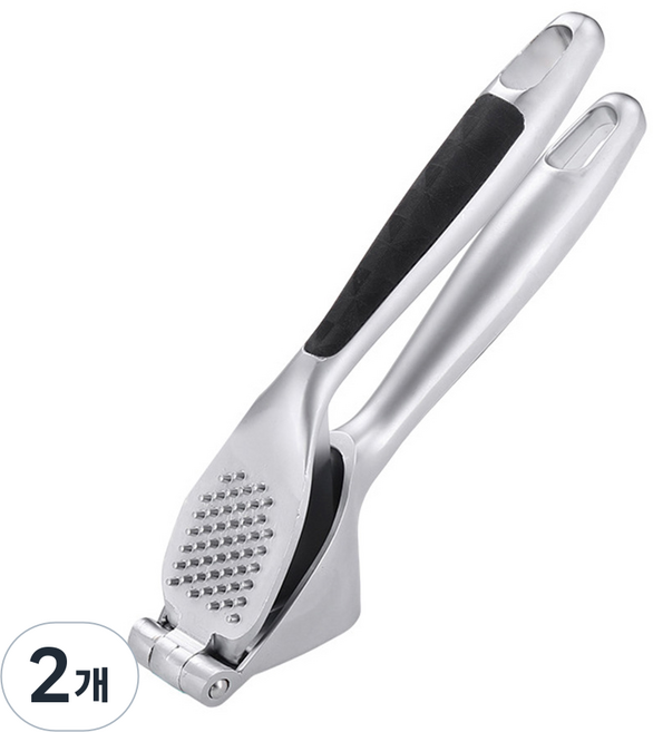 감앤각 마늘프레스 간편한 한손 마늘다지기 마늘짜개 도구 간마늘 다짐기 으깨기 갈릭프레스 다용도 프레스, 2개, 실버