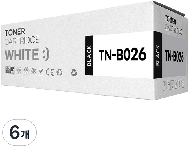 TN-B026 재생 호환 토너, 6개, 검정