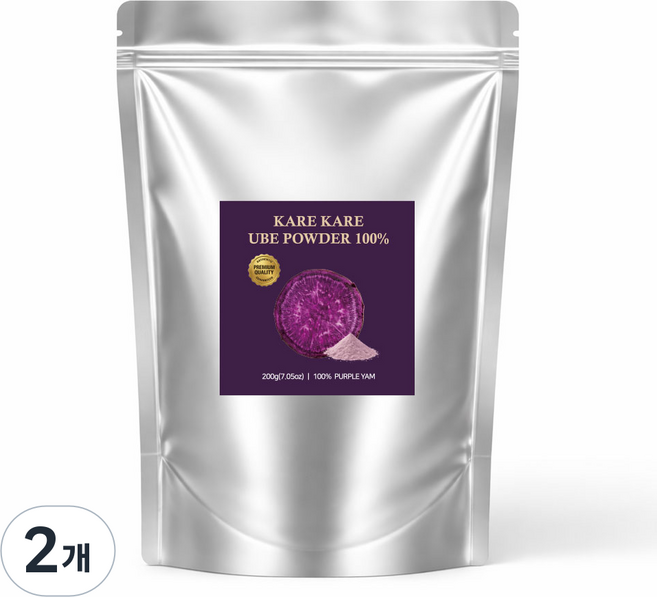 까레까레 100% 프리미엄 우베 파우더, 2개, 1개입, 200g