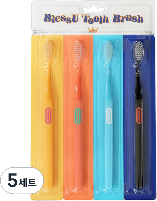 블레쥬 칫솔 치과용 치석제거용 잇몸칫솔 미세모칫솔 셀프 치석, 5세트, 4개입