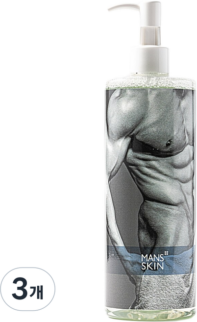 맨즈스킨 바디플레이어 약산성 퍼퓸 남자바디워시, 3개, 500ml