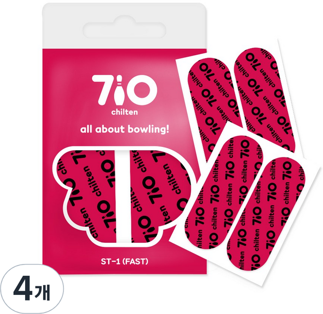 칠텐 볼링 엄지테이프 가장 얇은 두께 타이밍테이프 볼링용품, 4개, 레드