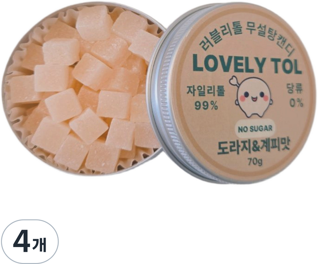 러블리톨 도라지&계피맛 무설탕자일리톨캔디, 4개, 70g