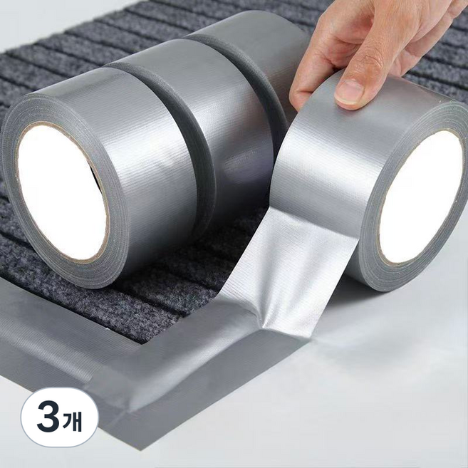 모빌룩스 초강력 방수 실버 덕트 다용도 접착 테이프 50mm x 20M, 3개
