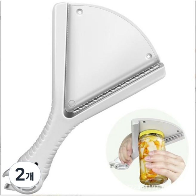 Dnc 손잡이형 스마트 멀티 오프너 4in1 다용도 만능 병따개, 2개, 화이트