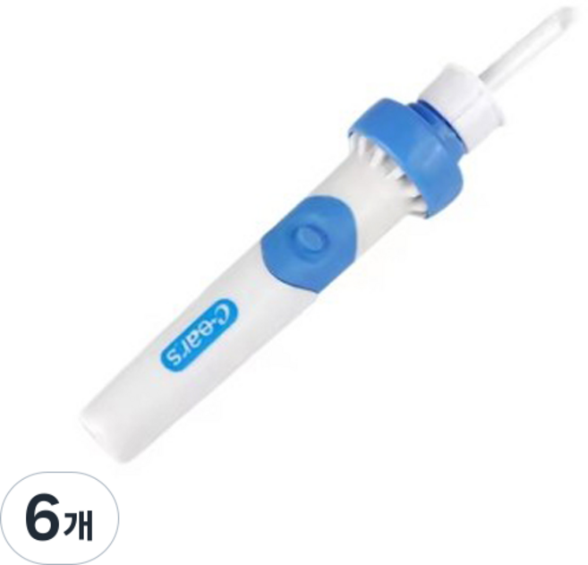 [초특가 할인] 아기 유아 어린이 누구나 쉽게 귀 청소 자동 진동 흡입기 귀이개 귀청소기 귀지제거, 1개입, 6개