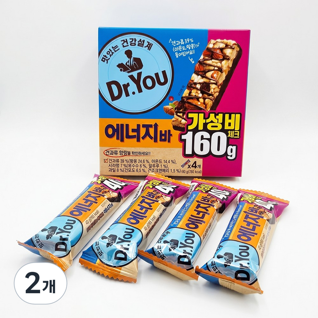 오리온 닥터유 에너지바, 160g, 2개