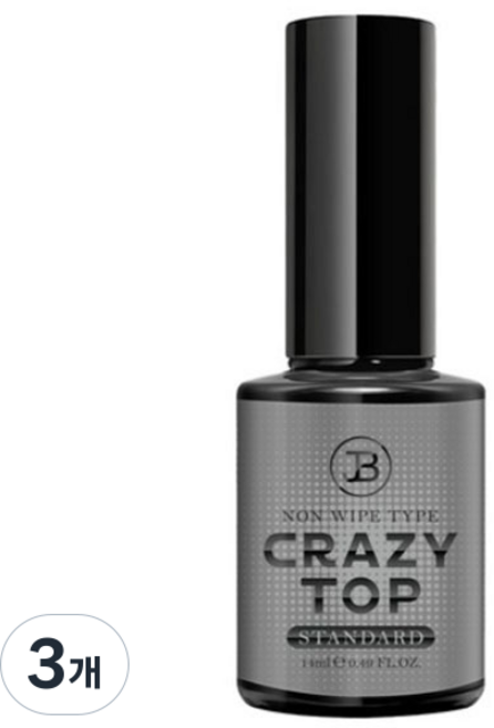 TIARA 논와이프 크레이지 오버레이 탑젤, 스탠다드, 14ml, 3개