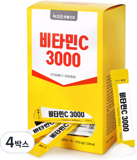 [녹십초] 비타민C 3000 / 먹기좋은 레몬향, 310g, 4박스