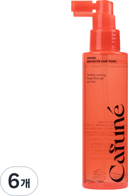 카푸네 인핸서 헤어토닉 가려움 비듬 각질 케어 두피 진정 스프레이, 6개, 120ml