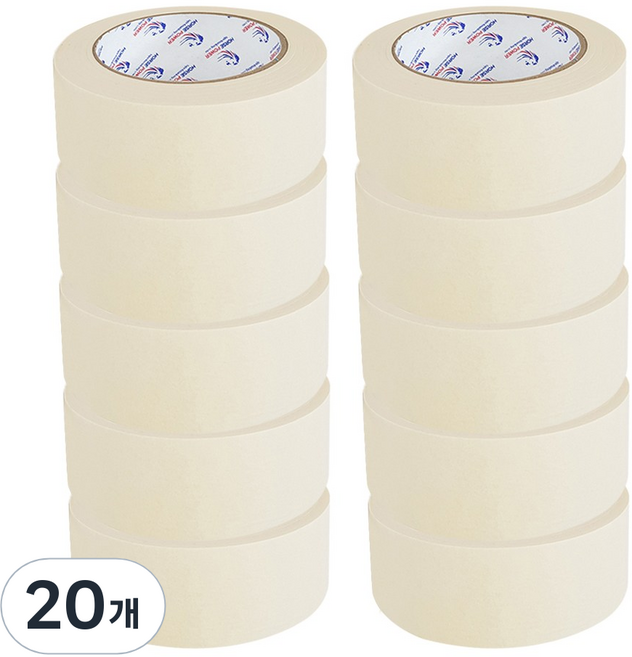 HSPW 마스킹 종이테이프 아이보리 대용량 40M, 20개