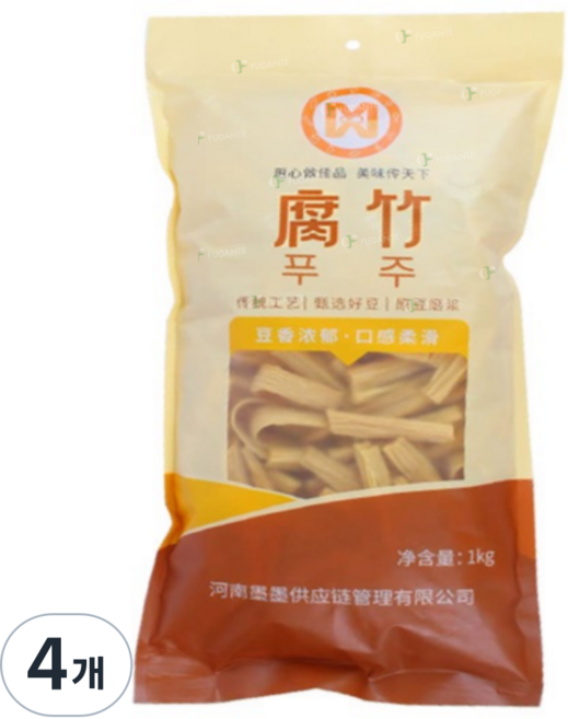 푸단테 자른 푸주 절단 건푸주 두유피 업소용, 1kg, 4개