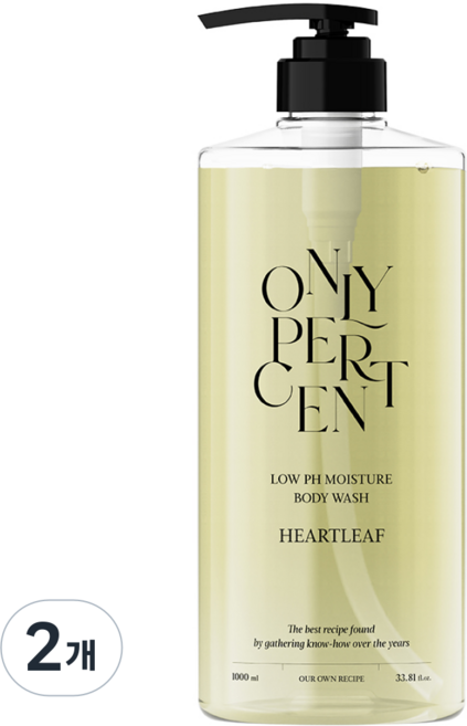 온리퍼센트 어성초 40 약산성 모이스처 바디워시, 2개, 1L
