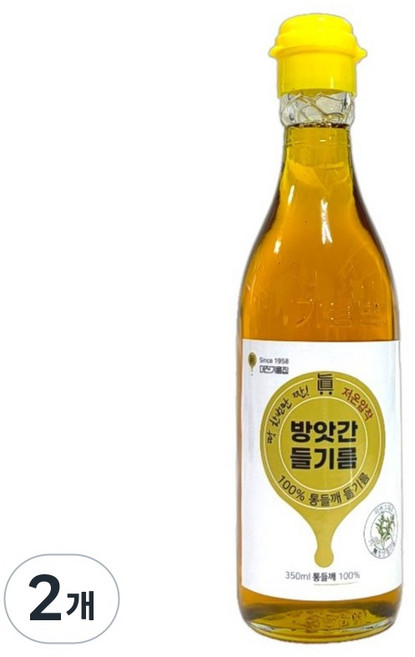 60년전통 대전기름집 통들깨로짠 고소한 방앗간들기름 350ml, 2개