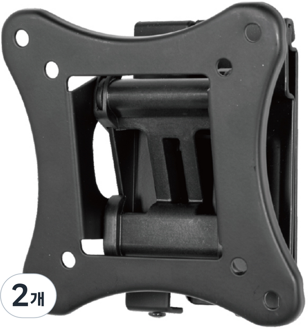 엔산마운트 LW-100A TV 모니터 벽걸이 브라켓 32인치 상하좌우 모니터거치대, 블랙, 2개