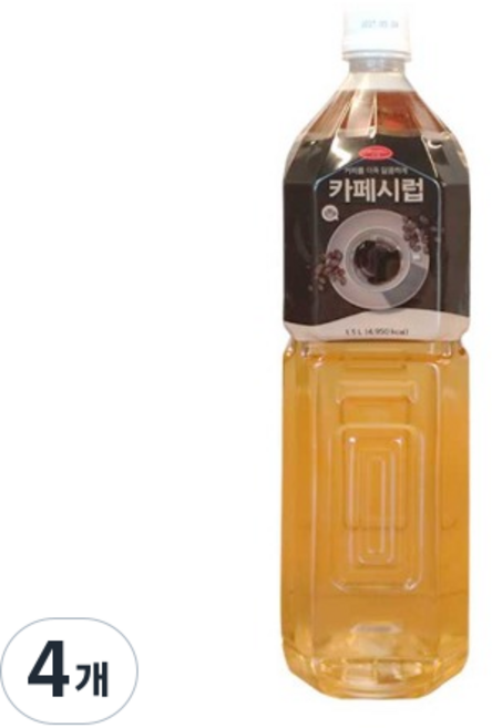 푸드웰 카페시럽, 4개, 1.5L
