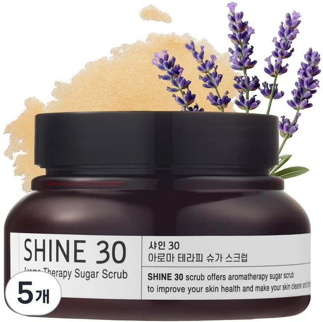 샤인30 아로마 테라피 슈가 스크럽 (SHINE30 Aroma Therapy Sugar Scrub), 5개, 200g - 쿠팡