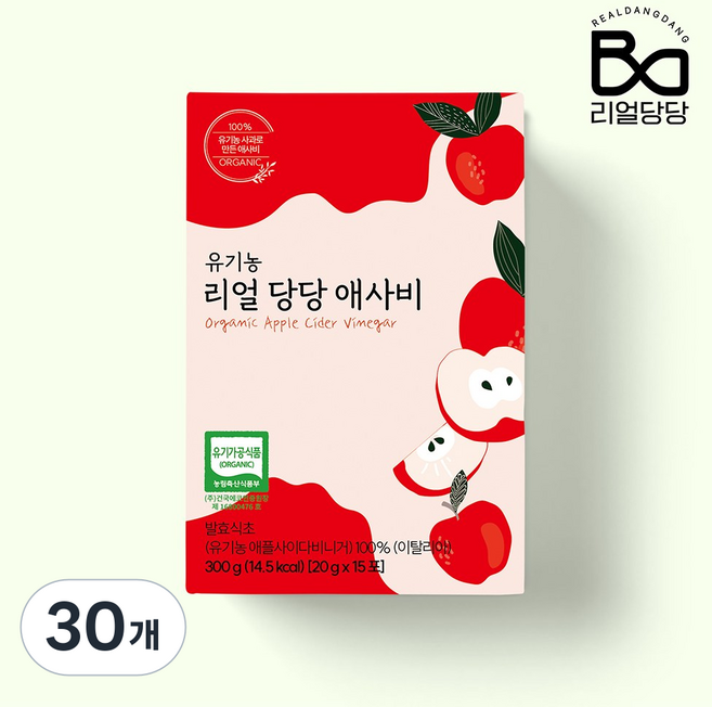 이탈리아 유기농 발효식초 리얼 당당 애사비 스틱, 30개, 20g