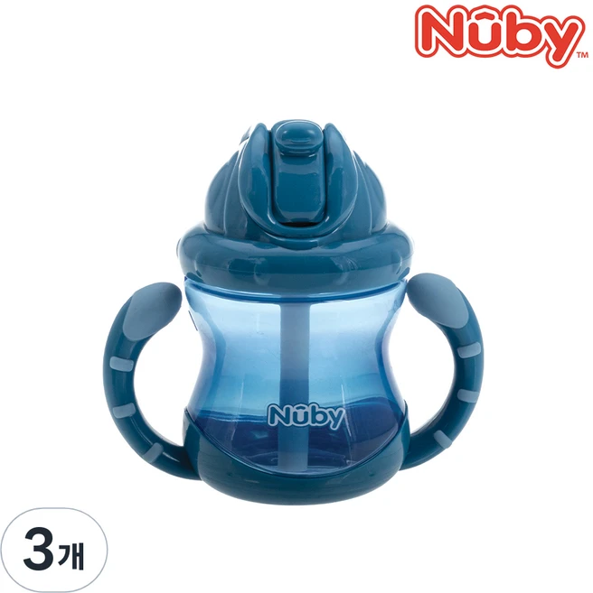 누비 무당벌레 빨대컵, 뉴트럴블루, 3개 - 쿠팡