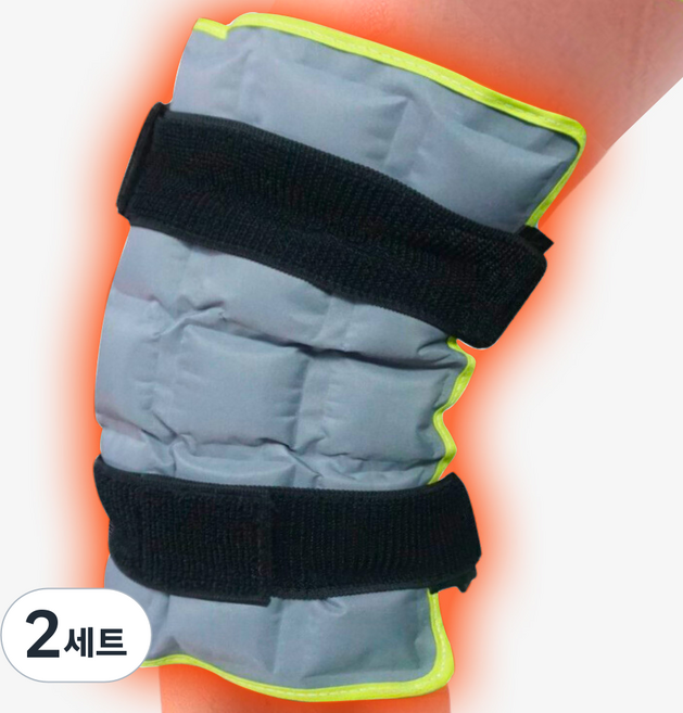 라라무브 무릎 냉온찜질팩 얼음 아이싱 다용도, 2세트, 그레이