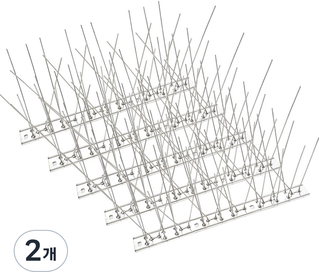 비둘기 퇴치 스파이크 가시 베란다 실외기 퇴치망 자석형 조류용품 열개 한세트, 2개