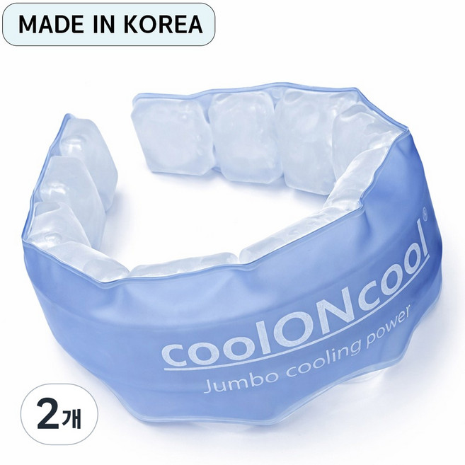 국내제작 아이스 점보 넥쿨러 와이드 쿨링 넥밴드 COC-NECK-J1, 블루, 2개