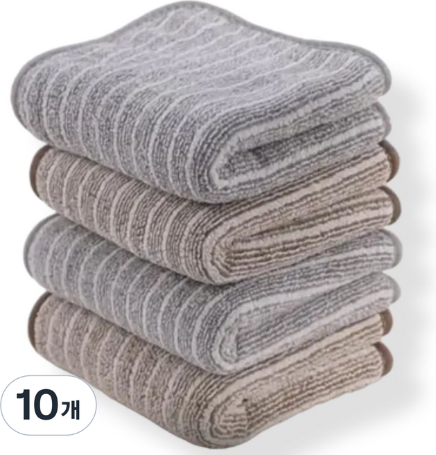 로엘홈 숯을 품은 프리미엄 대나무 행주, 10개