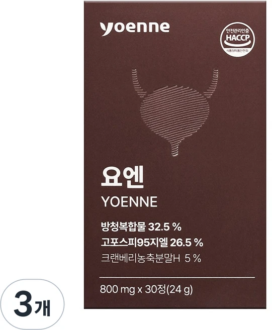 요엔, 3개, 30정 - 쿠팡