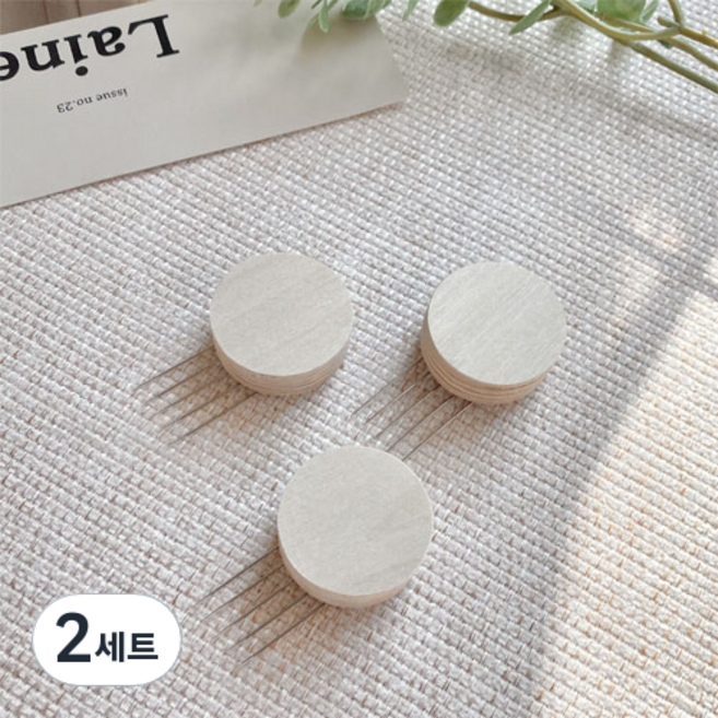 뚜뚜아트 원목 우드 꼭꼬핀 나무 벽걸이 후크 3p, 동그라미 세트, 2세트