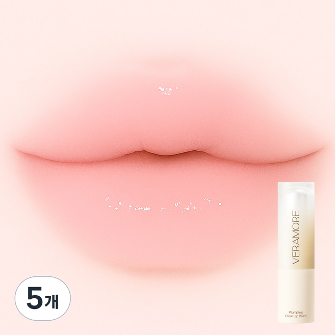 [주름삭제/스틱형 립 슬리핑 팩] 베라모어 플럼핑 립밤 탱탱볼륨, 5개, 4g, 클리어