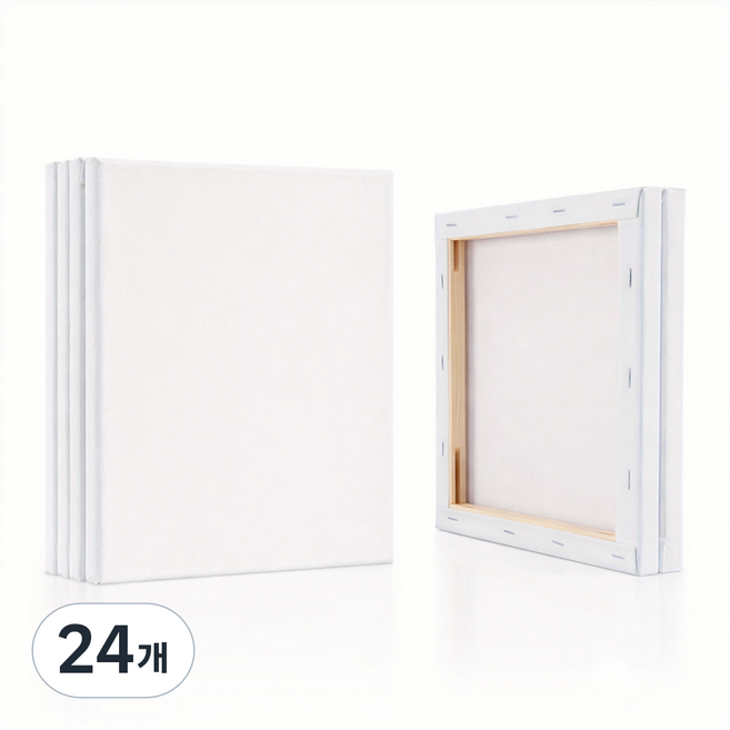 숲인더시티 미술 캔버스 판넬 유화 미니 드로잉 보드, 24개, 10x10cm