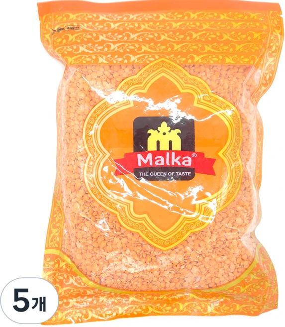 MALKA Red Split Lentils 레드 렌틸콩, 5개, 800g - 쿠팡