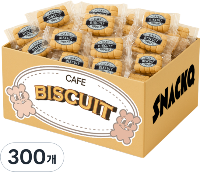 스낵큐 노브랜드 과자, 300개, 카페비스킷
