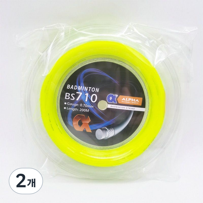 선호그룹 배드민턴거트 배드민턴 줄교체 라켓줄 거트 스트링 배드민턴줄 장비 거트기계 용품 악세사리 배드민턴라켓, 형광노랑, 2개