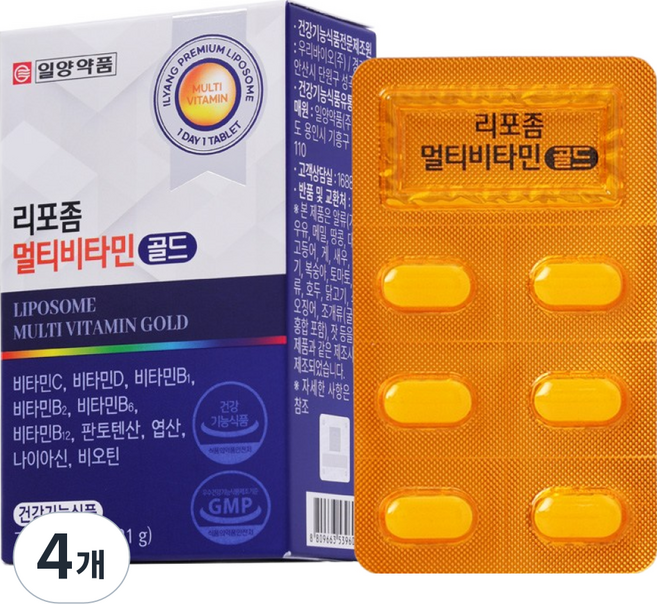 일양약품 리포좀 멀티비타민 골드-리포좀 제형기술 종합비타민, 4개, 30정